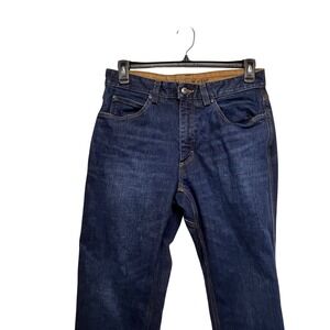 Duluth Trading Co Flex Ballroom Jeans Mens 34x32 Dark Wash Denim Work Pants